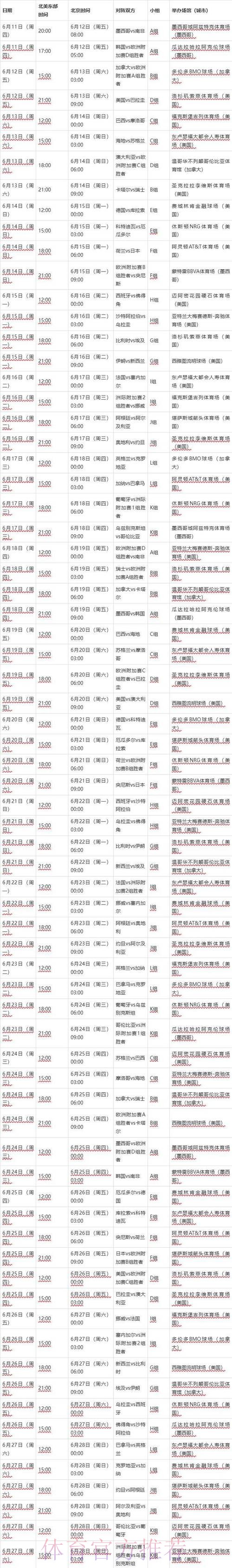 2026世界杯比赛时间实时更新实时赛程怎么查 2026世界杯比赛时间实时更新实时赛程怎么查