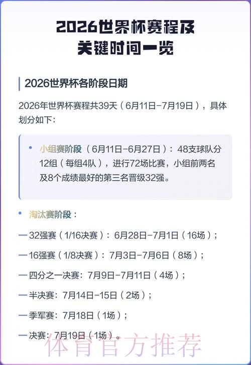 2026世界杯比赛时间一览最新时间表实时查看