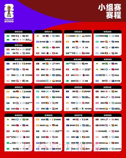 2026世界杯每日赛程高清版赛事详情怎么看